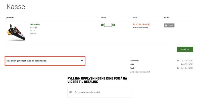 Hur du använder en rabattkod hos Climbing247