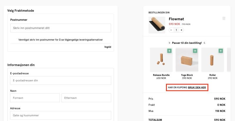 Hur du använder en rabattkod hos Flowlife